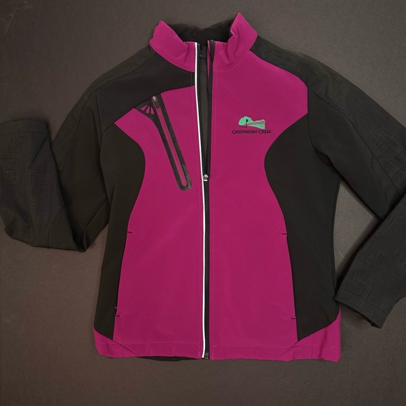 North End Fuchsia and Black Full Zip Jacket Size Small - Picture 2 of 9